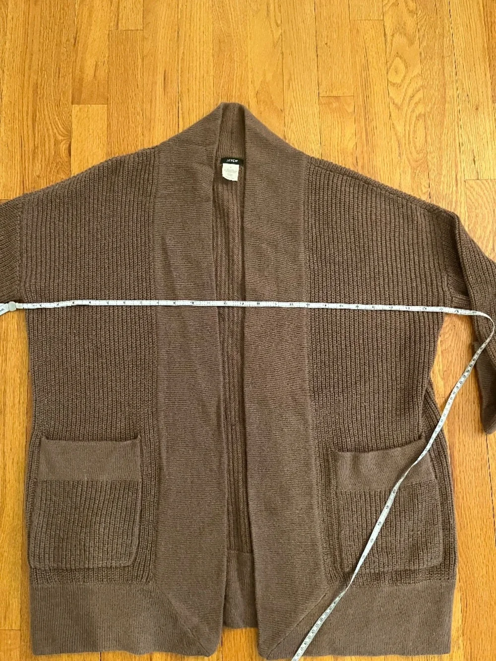 J.Crew Alpaca Merino Wool Blend Chunky Open Cardigan Brown Size M